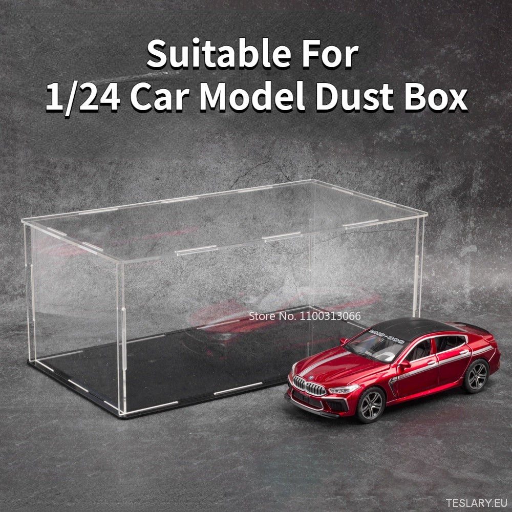 Acrylic Display Case for 1/24 & 1/32 Scale Model Cars - TESLARY Tesla Shop Accessories Europe Nederlands Ireland Deutschland Espana Alicante France Italia