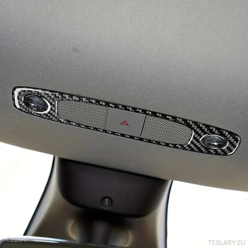 Cubierta de luz de domo / mapa para fibra de carbono Tesla 3 / Y