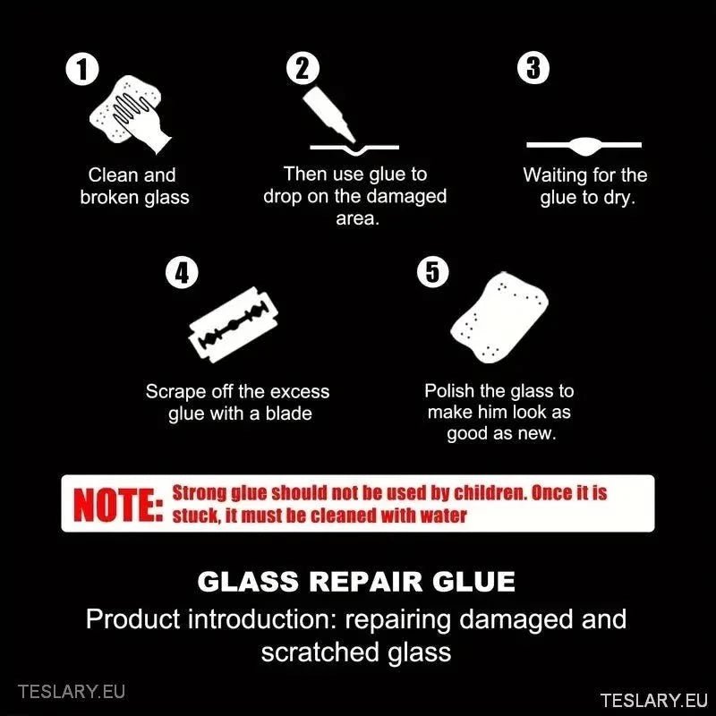 Automotive Windscreen Glass Crack Repair Kit 30ml - TESLARY Tesla Shop Accessories Europe Nederlands Ireland Deutschland Espana Alicante France Italia