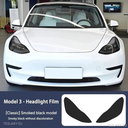 Fareo delantero TPU Tinte negro para Tesla Model 3, Y y Highland