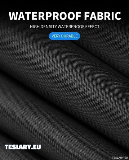 Black Wind & Rain Resistant Umbrella with Tesla Logo - TESLARY Tesla Shop Accessories Europe Nederlands Ireland Deutschland Espana Alicante France Italia