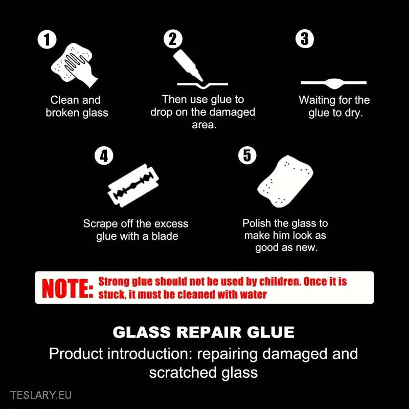 Automotive Windscreen Glass Crack Repair Kit 30ml -TESLARY.IE Tesla Shop Europe