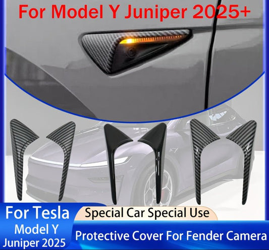 Tesla Model Y Juniper - Tesla Model 3 Highland Side Camera Covers Carbon Bright Matte Black - Europe Teslary.Eu Ireland Deutschland France Italia Espana Netherlands Portugal Sverige Scotland Belfast Dublin Cork Belgique Paris Berlin Accessories Fast Delivery Vitesse