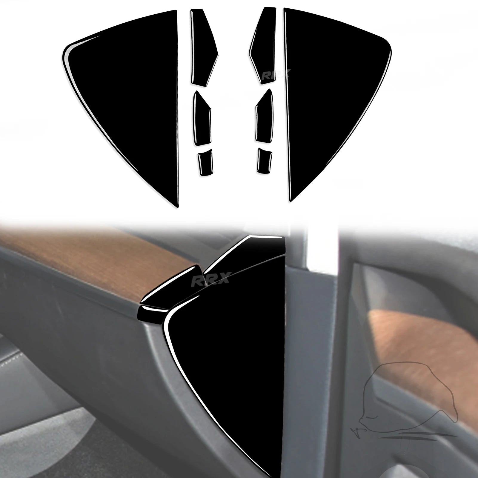 Carbon fiber dash trim panel stickers for the Tesla Model 3 and Tesla Model Y from Europes Teslary.eu - Ireland Deutschland Nederlands Denmark Sweden Finland Norway France Espana