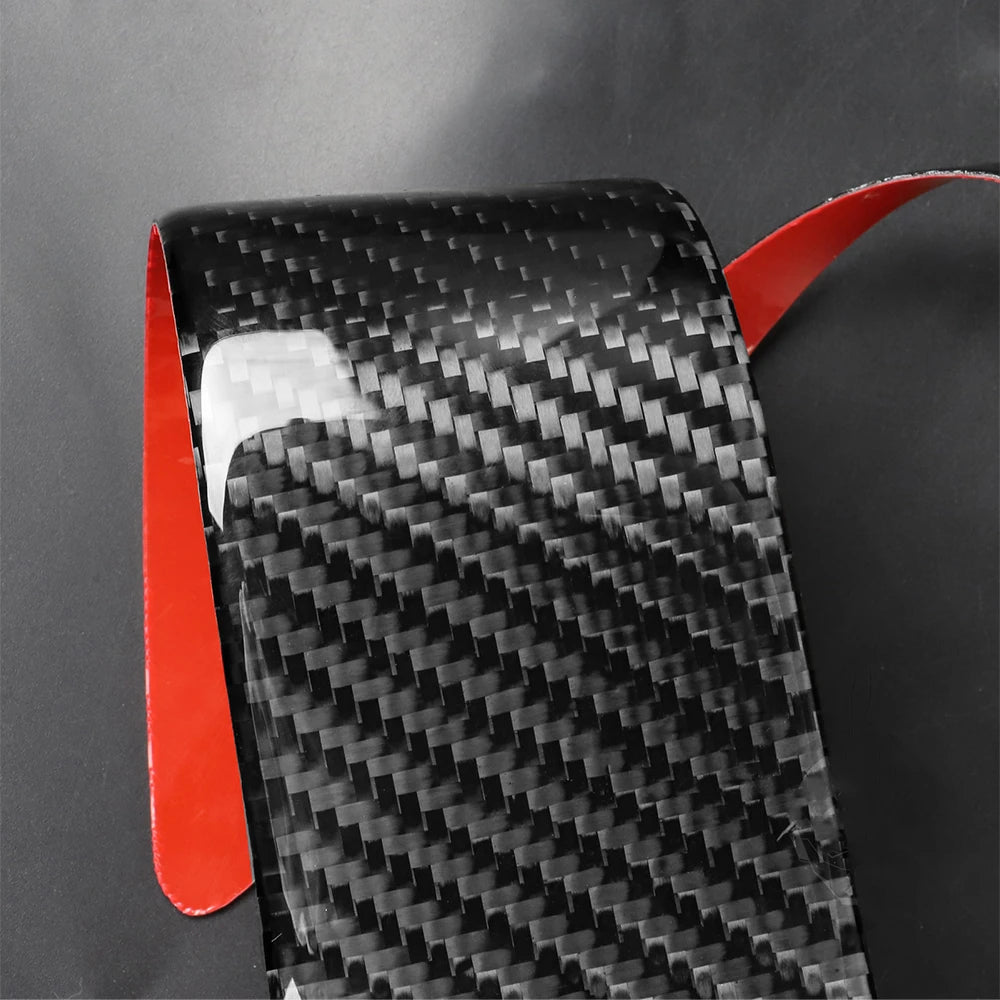 Carbon fiber dash trim panel stickers for the Tesla Model 3 and Tesla Model Y from Europes Teslary.eu - Ireland Deutschland Nederlands Denmark Sweden Finland Norway France Espana
