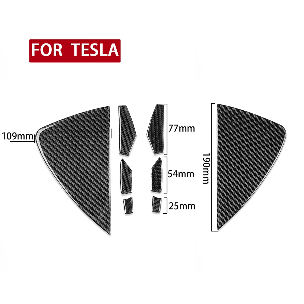 Carbon fiber dash trim panel stickers for the Tesla Model 3 and Tesla Model Y from Europes Teslary.eu - Ireland Deutschland Nederlands Denmark Sweden Finland Norway France Espana