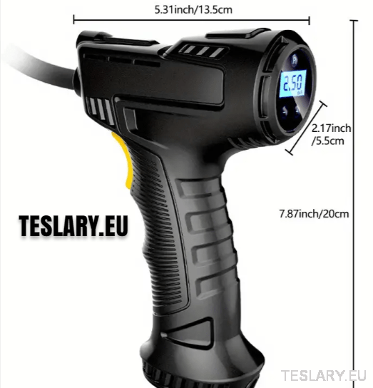 Cordless Battery Powered Tyre Compressor Gun Type for Tesla Model 3 Y S X - TESLARY Tesla Shop Accessories Europe Nederlands Ireland Deutschland Espana Alicante France Italia