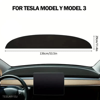 Tesla Model 3 / Y Suede Dashboard Cover with Logo -TESLARY.IE Tesla Shop Europe