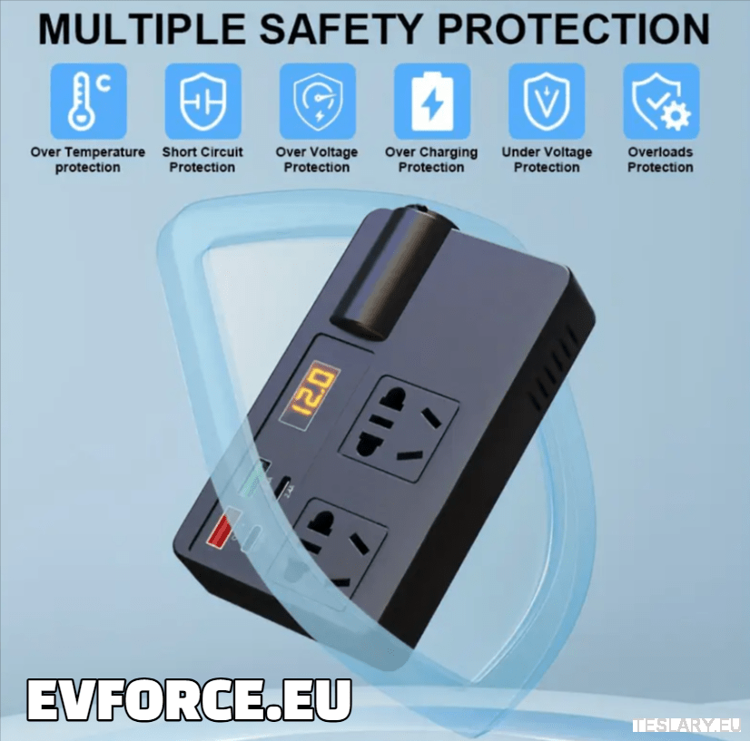 200 Watt 12-24V 220V Inverter Compatible with Tesla Cars ( EUROPEAN ONLY )