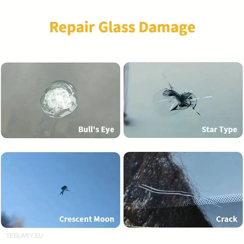 Windscreen Glass Crack Repair Kit with Resin Chamber