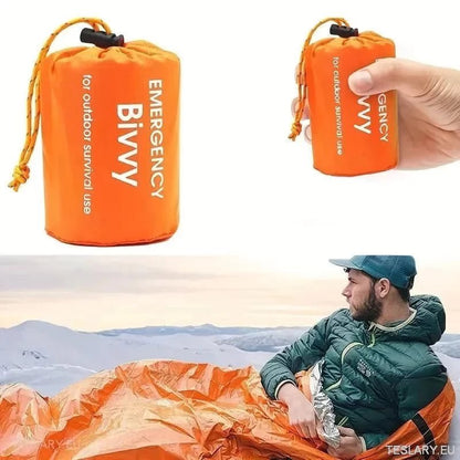 Emergency Sleeping Bag - Outdoor Survival - TESLARY Tesla Shop Accessories Europe Nederlands Ireland Deutschland Espana Alicante France Italia