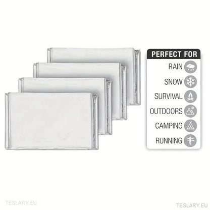 Emergency Thermal Blankets - Outdoor Survival - TESLARY Tesla Shop Accessories Europe Nederlands Ireland Deutschland Espana Alicante France Italia