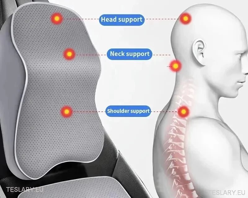 Extra Large PU Leather Headrest Pillow Suitable for Tesla Model 3 / Y - TESLARY Tesla Shop Accessories Europe Nederlands Dublin Cork Ireland Deutschland Espana Alicante France Italia