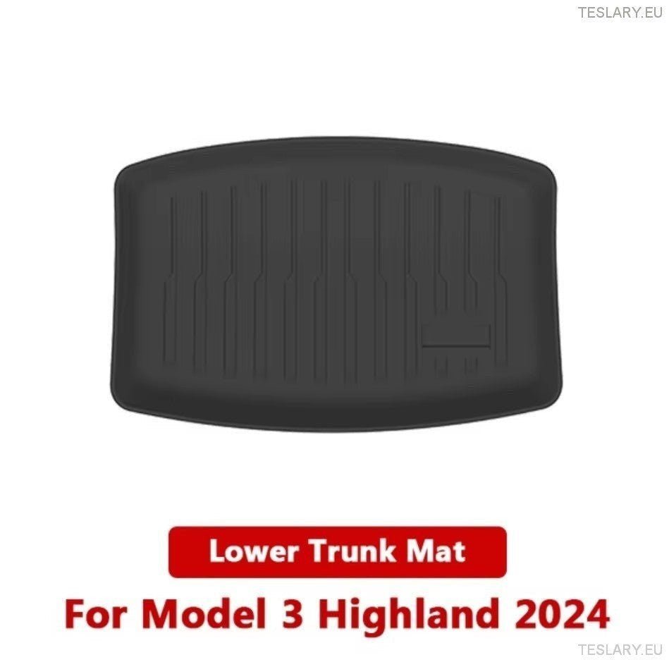 Front & Rear TPE Storage Mats for Tesla Model 3 Highland ( 2 ) - TESLARY Tesla Shop Accessories Europe Nederlands Dublin Cork Ireland Deutschland Espana Alicante France Italia