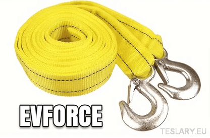 Heavy Duty 5 Ton Nylon Tow Strap - Universal - TESLARY Tesla Shop Accessories Europe Nederlands Ireland Deutschland Espana Alicante France Italia