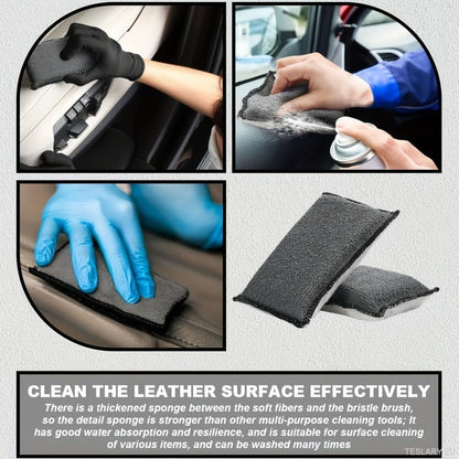 Luxury car upholstery cleaning sponge set, seat and exterior care washing block, cloth set - TESLARY Tesla Shop Accessories Europe Nederlands Dublin Cork Ireland Deutschland Espana Alicante France Italia