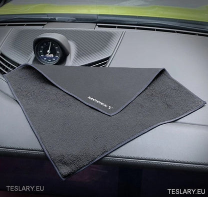 Microfibre Towel with Tesla Model Logo - TESLARY Tesla Shop Accessories Europe Nederlands Ireland Deutschland Espana Alicante France Italia