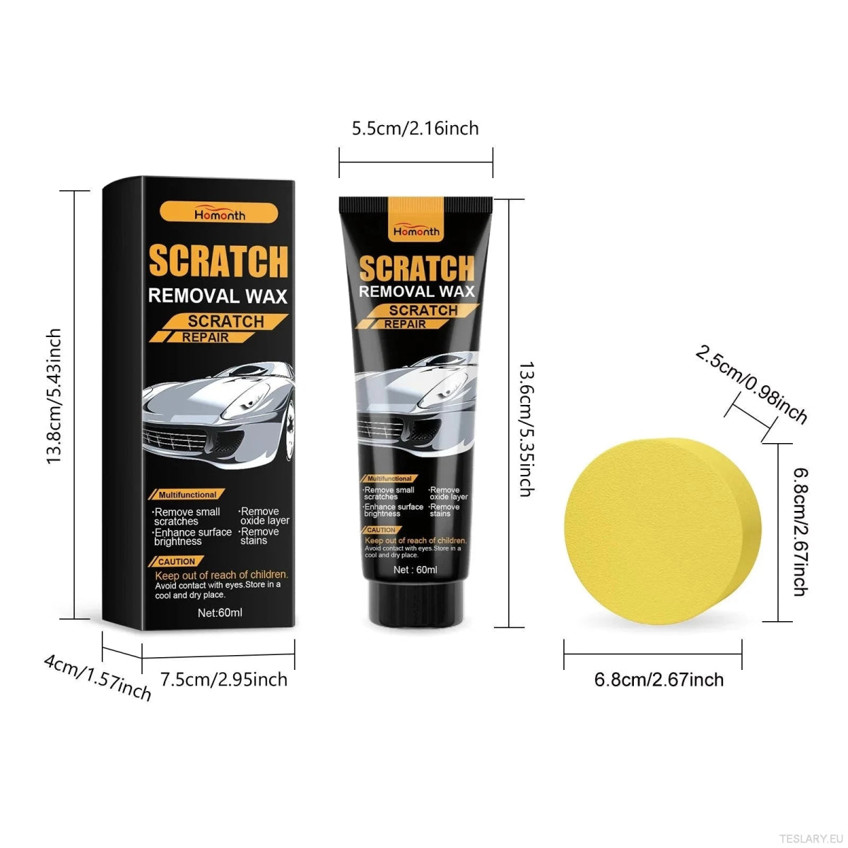 Nano Car Scratch Remover Paste: Deep Repair & Paint Restorer, Waterproof UV Shield, No Polishing Required, Safe for All Colors - TESLARY Tesla Shop Accessories Europe Nederlands Ireland Deutschland Espana Alicante France Italia