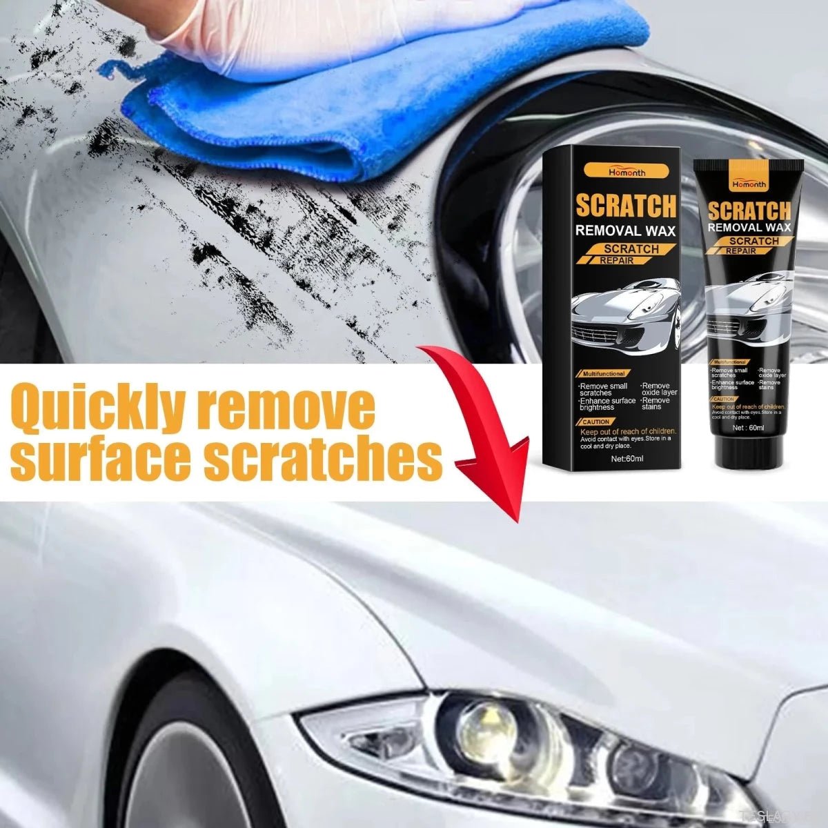 Nano Car Scratch Remover Paste: Deep Repair & Paint Restorer, Waterproof UV Shield, No Polishing Required, Safe for All Colors - TESLARY Tesla Shop Accessories Europe Nederlands Ireland Deutschland Espana Alicante France Italia