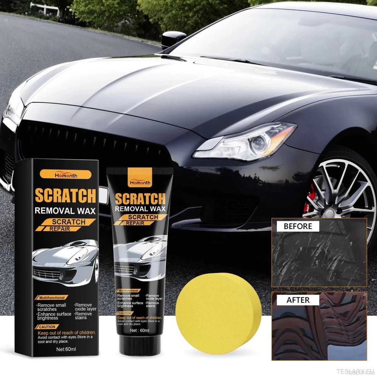 Nano Car Scratch Remover Paste: Deep Repair & Paint Restorer, Waterproof UV Shield, No Polishing Required, Safe for All Colors - TESLARY Tesla Shop Accessories Europe Nederlands Ireland Deutschland Espana Alicante France Italia