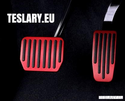 Performance Upgrade Tesla 3 / Y Non Slip Aluminium Foot Pedals - TESLARY Tesla Shop Accessories Europe Nederlands Dublin Cork Ireland Deutschland Espana Alicante France Italia