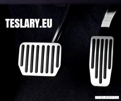 Performance Upgrade Tesla 3 / Y Non Slip Aluminium Foot Pedals - TESLARY Tesla Shop Accessories Europe Nederlands Dublin Cork Ireland Deutschland Espana Alicante France Italia