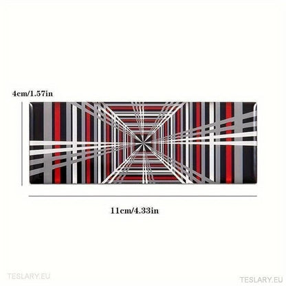 " PLAID " Logo 3D Dome Style Decal 11cm x 4cm - TESLARY Tesla Shop Accessories Europe Nederlands Ireland Deutschland Espana Alicante France Italia