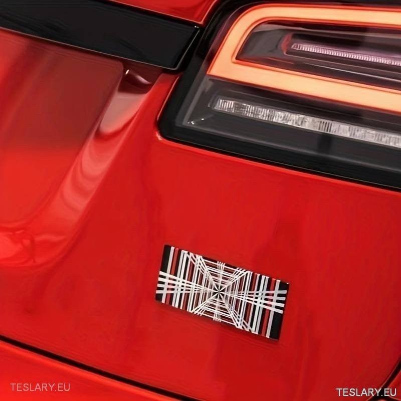" PLAID " Logo 3D Dome Style Decal 11cm x 4cm - TESLARY Tesla Shop Accessories Europe Nederlands Ireland Deutschland Espana Alicante France Italia