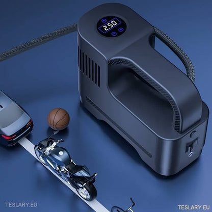 Portable 12 Volt Compressor with Digital Readout - TESLARY Tesla Shop Accessories Europe Nederlands Ireland Deutschland Espana Alicante France Italia