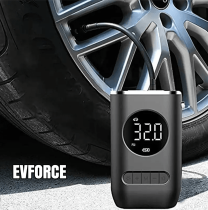 Portable Battery Powered Tyre Compressor for Tesla , BYD , MG & Other EVs - TESLARY Tesla Shop Accessories Europe Nederlands Dublin Cork Ireland Deutschland Espana Alicante France Italia
