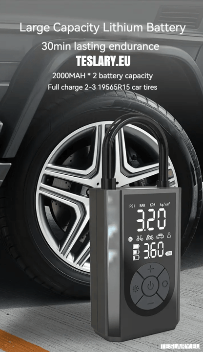Portable Battery Powered Tyre Compressor  for Tesla Model 3 Y S X - 2000Mah