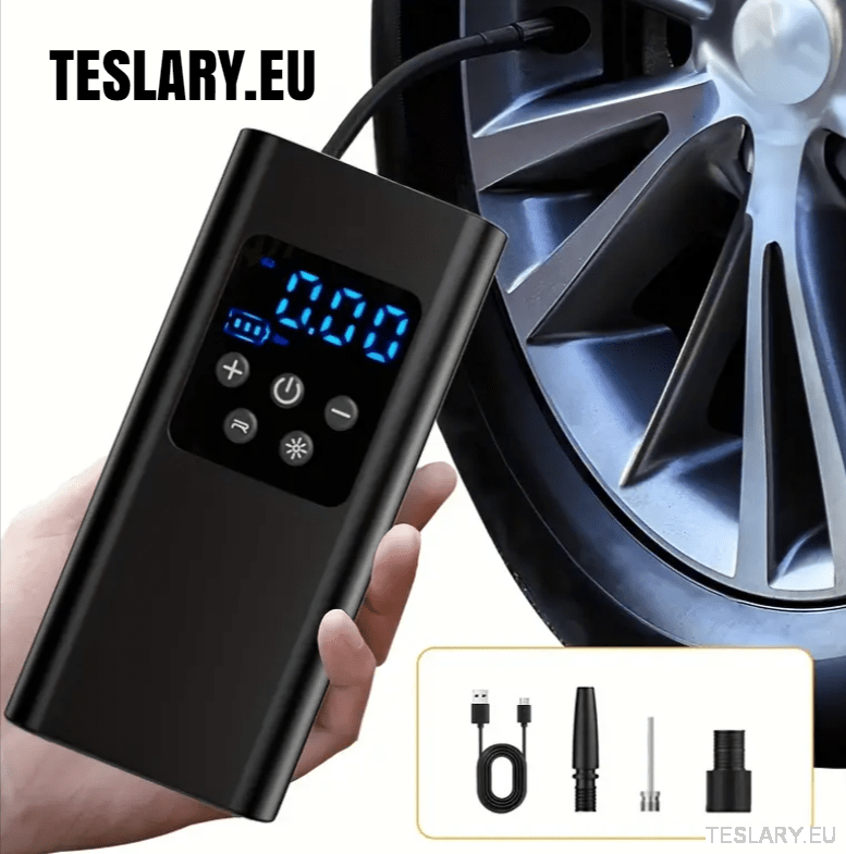 Compresor de neumáticos con batería portátil para Tesla Modelo 3 Y S x - 4500mAh