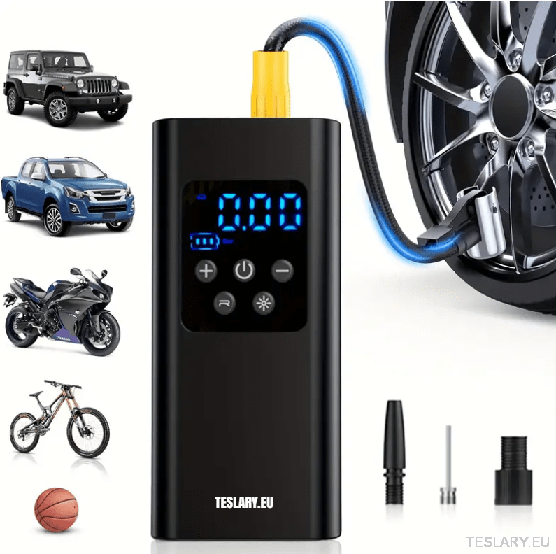 Compresor de neumáticos con batería portátil para Tesla Modelo 3 Y S x - 4500mAh