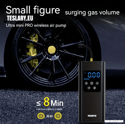 Portable Battery Powered Tyre Compressor for Tesla Model 3 Y S X - 4500Mah - TESLARY Tesla Shop Accessories Europe Nederlands Ireland Deutschland Espana Alicante France Italia