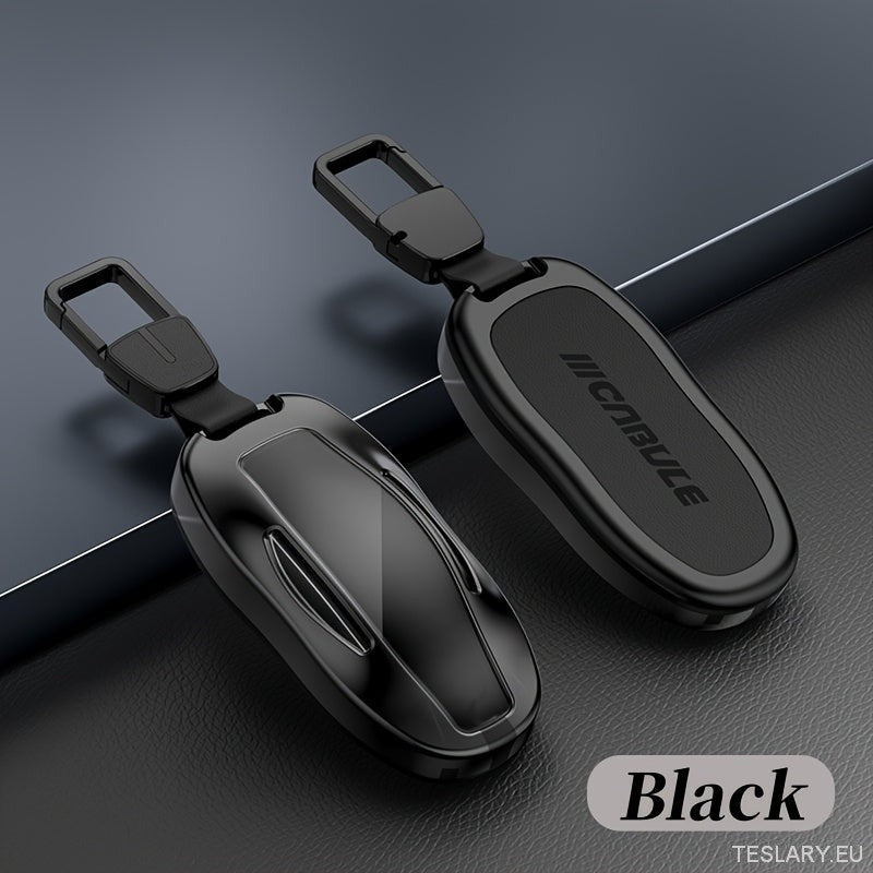 Premium Alloy Tesla Key Case Protection Black - TESLARY Tesla Shop Accessories Europe Nederlands Ireland Deutschland Espana Alicante France Italia