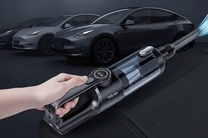 Premium Handheld Cordless Vacuum Cleaner Equipped with a Brushless Motor, Featuring a Powerful Suction of 18000Pa, LED Lights, a Type - C Port, And a Washable Filter, Suitable for your Tesla Model 3 Y S X - TESLARY Tesla Shop Accessories Europe Nederlands Dublin Cork Ireland Deutschland Espana Alicante France Italia