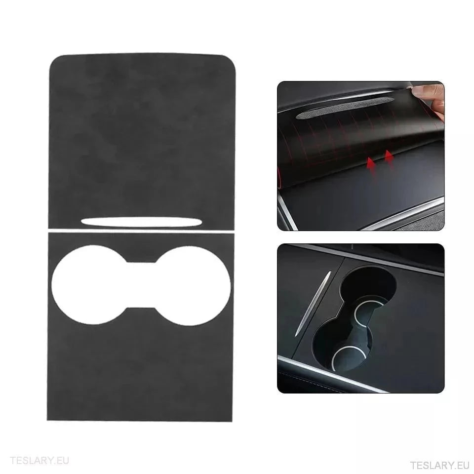 Premium Suede Centre Console Cover for Tesla 3/Y - TESLARY Tesla Shop Accessories Europe Nederlands Ireland Deutschland Espana Alicante France Italia