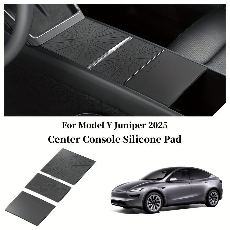 Tesla for Model Y JuniperLaunch 2025 Silicone Center Console Protector AntiSlip and WearResistant Dashboard Cover Car Interior Accessory Vehicle Interior Upgrade