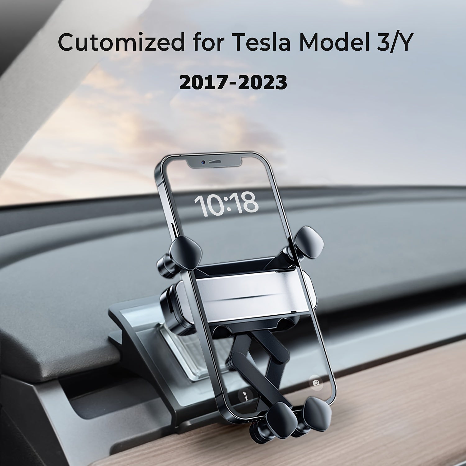Car Dash Gravity Phone Holder for Tesla Model 3  Y