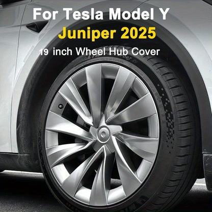 Tesla Model Y Juniper 19 Unique S30 Silver Wheel Covers