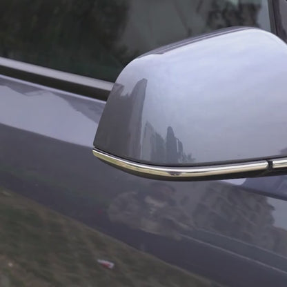Tesla Model Y Mirror Side Chrome/Silver Anti Collision Strip