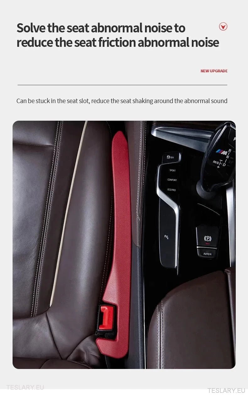 Seat Gap Filler for Tesla Model 3 , Y & S with Logo - TESLARY Tesla Shop Accessories Europe Nederlands Dublin Cork Ireland Deutschland Espana Alicante France Italia