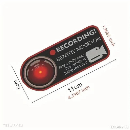 Sentry Mode Protection and Warning Stickers - TESLARY Tesla Shop Accessories Europe Nederlands Ireland Deutschland Espana Alicante France Italia