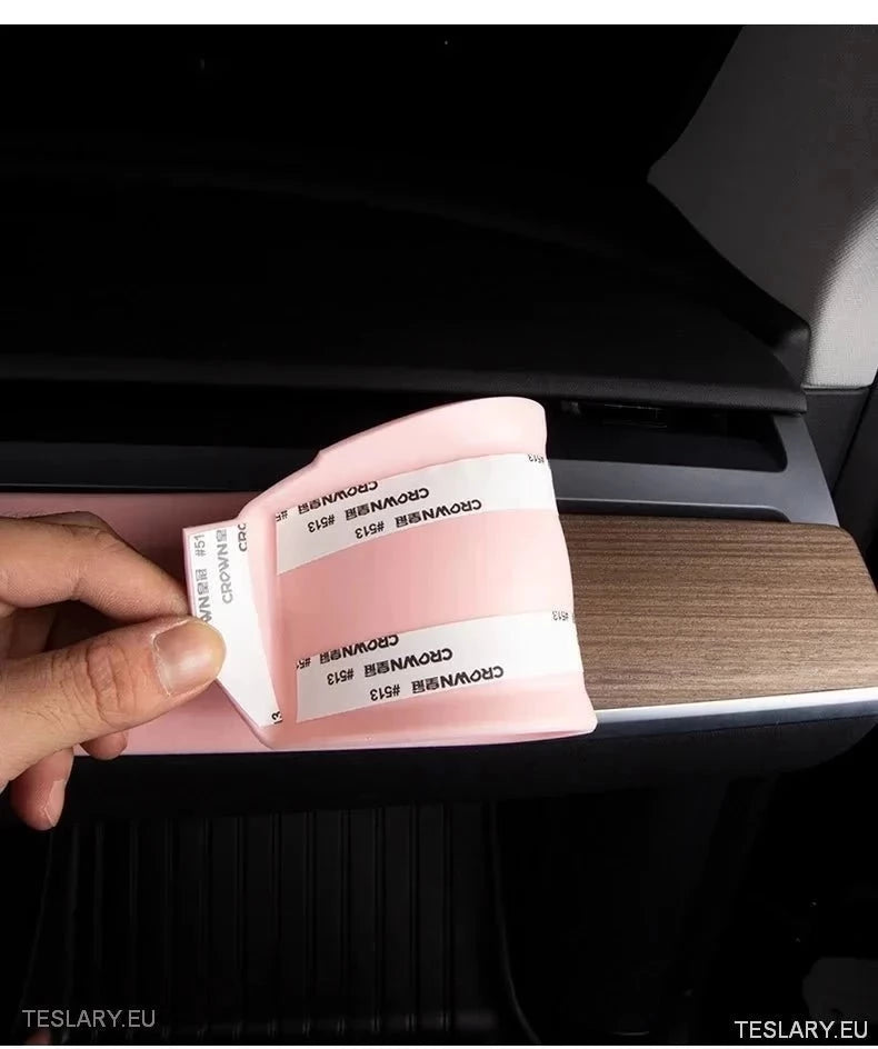 Silicone -dashboardafdekking met deurpaneelinzetstukken voor Tesla 3/j (wit)