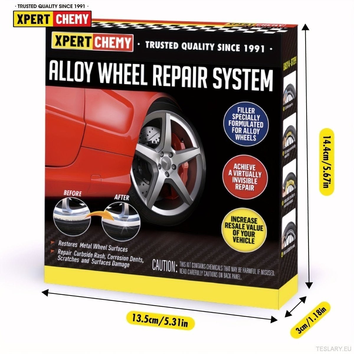 Silver Alloy Wheel Scratch Repair & Restore Kit - TESLARY Tesla Shop Accessories Europe Nederlands Ireland Deutschland Espana Alicante France Italia
