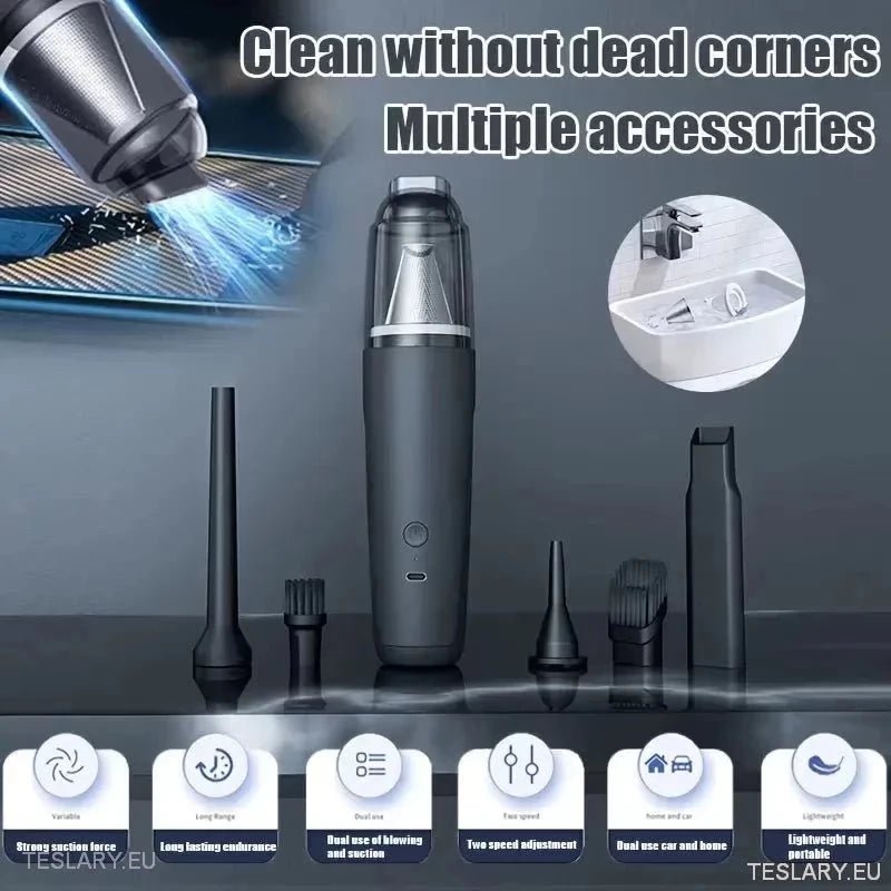 Slim & Powerful Wireless Vacuum Lithium Ion Powered - TESLARY Tesla Shop Accessories Europe Nederlands Dublin Cork Ireland Deutschland Espana Alicante France Italia