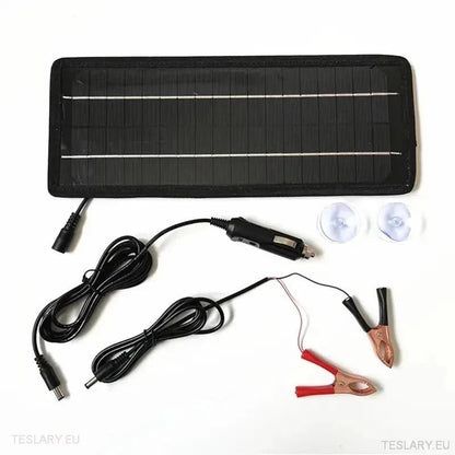 Solar Trickle Charger for Tesla EV 12 Volt Battery - TESLARY Tesla Shop Accessories Europe Nederlands Dublin Cork Ireland Deutschland Espana Alicante France Italia