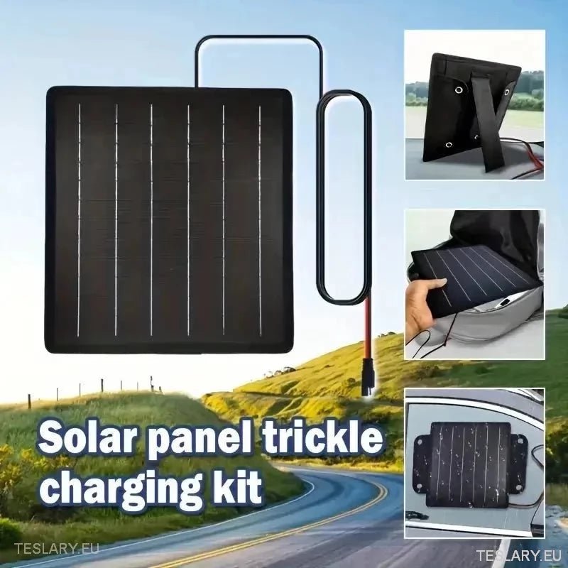 Solar Trickle Charger for Tesla EV 12 Volt Battery - TESLARY Tesla Shop Accessories Europe Nederlands Dublin Cork Ireland Deutschland Espana Alicante France Italia