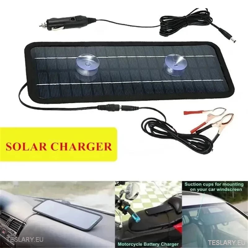 Solar Dickle Charger voor Tesla EV 12 Volt -batterij