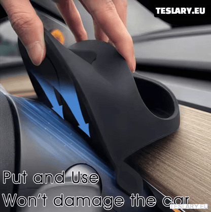Almacenamiento frontal del volante + soporte para teléfono para Tesla Model 3 / Y